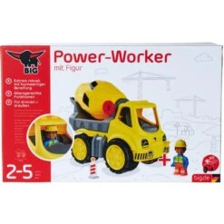 BIG Power-Worker Zementmischer + Figur, Spielfahrzeug -Trendiger Spielzeugladen BIG Power Worker Zementmischer Figur Spielfahrzeug@@1788622 2