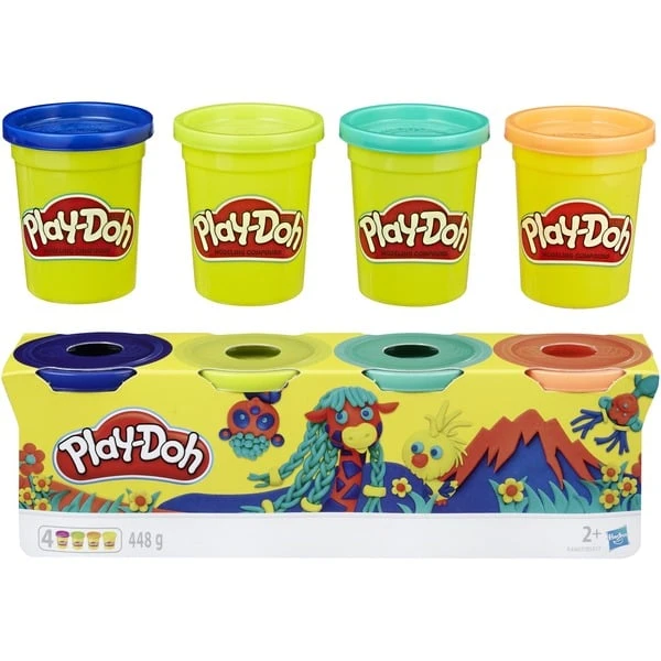 Hasbro Play-Doh 4er-Farbenpack Wild, Kneten 1 Hasbro Play-Doh 4er-Farbenpack Wild, Kneten