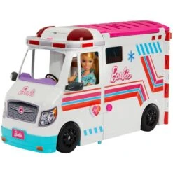 Mattel Barbie 2-in-1 Krankenwagen Spielset, Spielfahrzeug -Trendiger Spielzeugladen Mattel Barbie 2 in 1 Krankenwagen Spielset Spielfahrzeug@@1919785 5