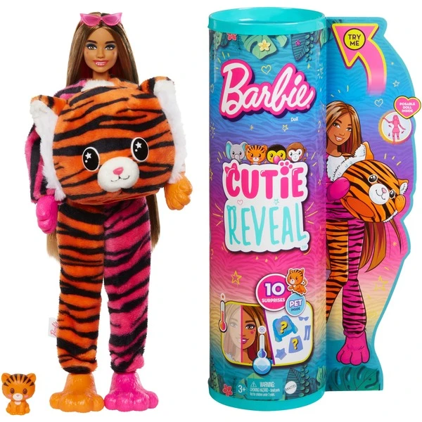 Mattel Barbie Cutie Reveal Dschungel Serie - Tiger, Puppe 1 Mattel Barbie Cutie Reveal Dschungel Serie - Tiger, Puppe