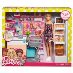 Mattel Barbie Supermarkt Und Puppe -Trendiger Spielzeugladen Mattel Barbie Supermarkt und Puppe@@1ssmubc2 7