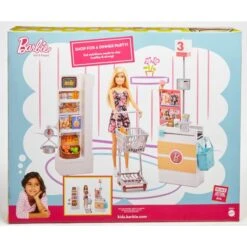 Mattel Barbie Supermarkt Und Puppe -Trendiger Spielzeugladen Mattel Barbie Supermarkt und Puppe@@1ssmubc2 9