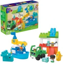 Mattel MEGA BLOKS Green Town Ozean-Reinigungsteam, Konstruktionsspielzeug