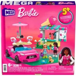 Mattel MEGA Barbie Cabrio & Eisstand, Konstruktionsspielzeug -Trendiger Spielzeugladen Mattel MEGA Barbie Cabrio Eisstand Konstruktionsspielzeug@@1919356 8