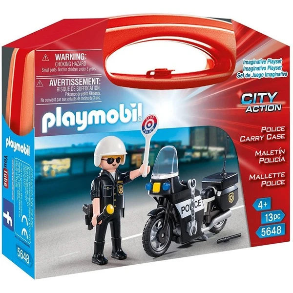 PLAYMOBIL 5648 City Action Polizeimotorrad Zum Mitnehmen, Konstruktionsspielzeug 1 PLAYMOBIL 5648 City Action Polizeimotorrad Zum Mitnehmen, Konstruktionsspielzeug