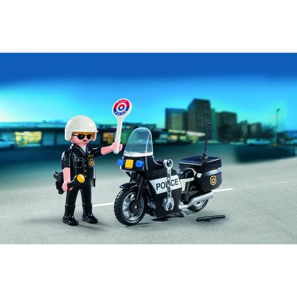 PLAYMOBIL 5648 City Action Polizeimotorrad Zum Mitnehmen, Konstruktionsspielzeug 3 PLAYMOBIL 5648 City Action Polizeimotorrad Zum Mitnehmen, Konstruktionsspielzeug – Bild 3