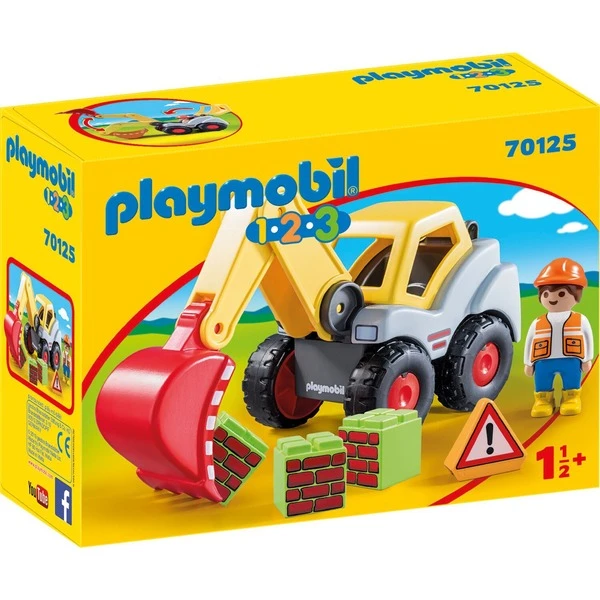 PLAYMOBIL 70125 1.2.3 Schaufelbagger, Konstruktionsspielzeug 1 PLAYMOBIL 70125 1.2.3 Schaufelbagger, Konstruktionsspielzeug