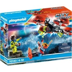 PLAYMOBIL 70143 City Action Seenot: Taucher-Bergung Mit Rettungsdrohne, Konstruktionsspielzeug