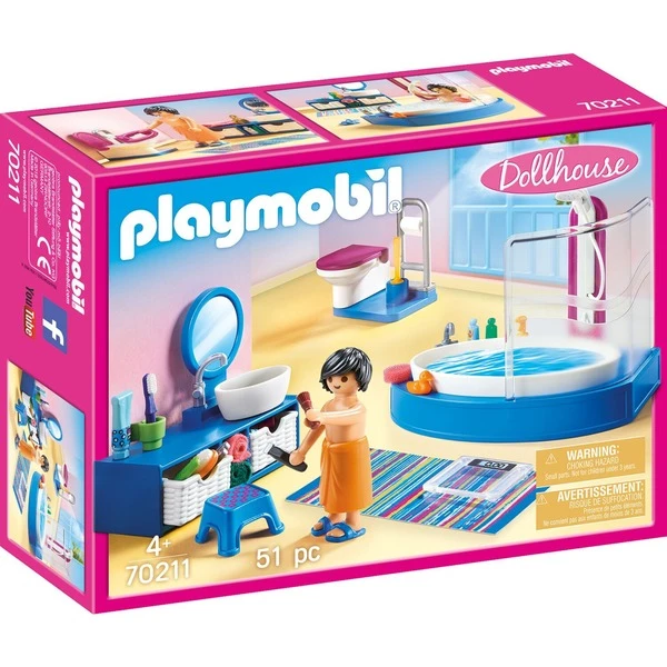 PLAYMOBIL 70211 Dollhouse Badezimmer, Konstruktionsspielzeug 1 PLAYMOBIL 70211 Dollhouse Badezimmer, Konstruktionsspielzeug