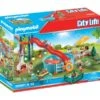 PLAYMOBIL 70987 City Life Poolparty Mit Rutsche, Konstruktionsspielzeug