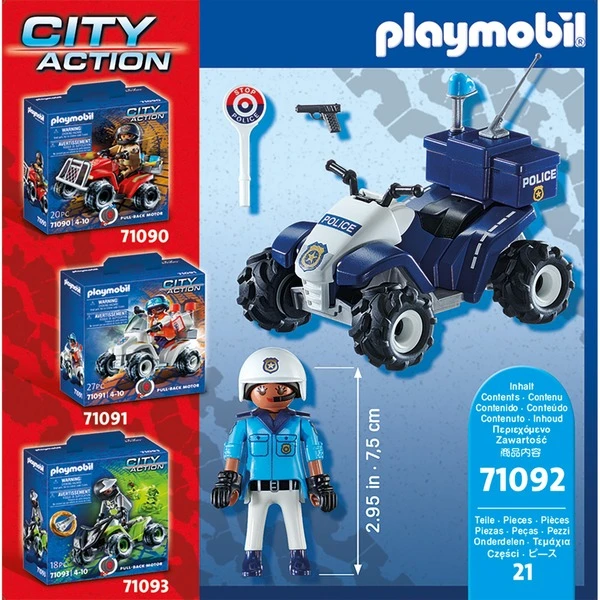 PLAYMOBIL 71092 City Action Polizei-Speed Quad, Konstruktionsspielzeug 5 PLAYMOBIL 71092 City Action Polizei-Speed Quad, Konstruktionsspielzeug – Bild 5