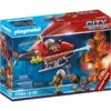 PLAYMOBIL 71195 City Action Feuerwehr-Hubschrauber, Konstruktionsspielzeug