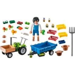PLAYMOBIL 71249 Traktor Mit Hänger, Konstruktionsspielzeug -Trendiger Spielzeugladen PLAYMOBIL 71249 Traktor mit H nger Konstruktionsspielzeug@@1888993 1