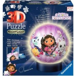 Ravensburger 3D Puzzle-Ball Nachtlicht Gabby's Dollhouse