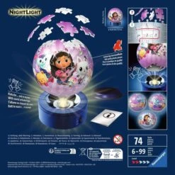 Ravensburger 3D Puzzle-Ball Nachtlicht Gabby's Dollhouse -Trendiger Spielzeugladen Ravensburger 3D Puzzle Ball Nachtlicht Gabby s Dollhouse@@100004907 2