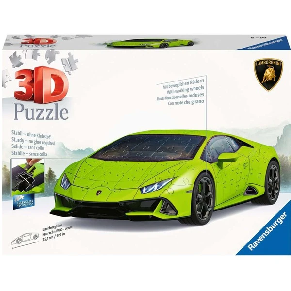 Ravensburger 3D Puzzle Lamborghini Huracán EVO Verde 1 Ravensburger 3D Puzzle Lamborghini Huracán EVO Verde