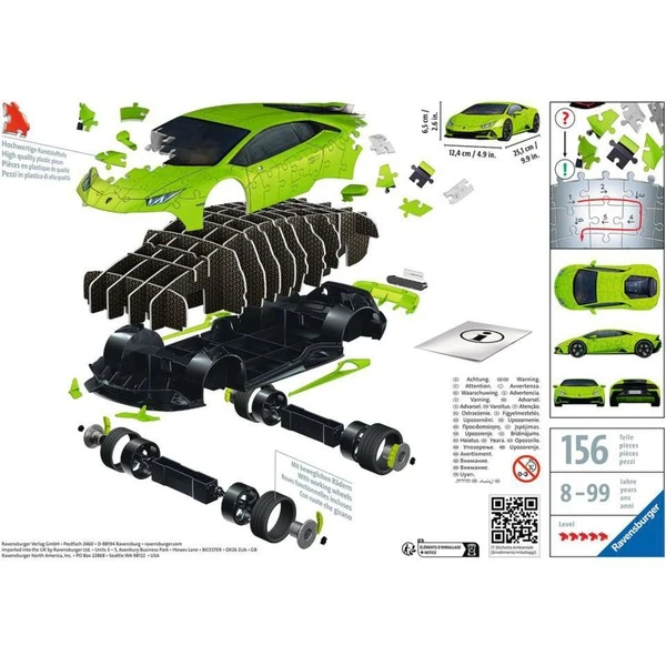 Ravensburger 3D Puzzle Lamborghini Huracán EVO Verde 2 Ravensburger 3D Puzzle Lamborghini Huracán EVO Verde – Bild 2